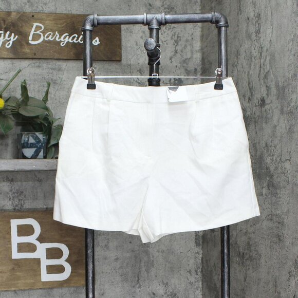 Simply Styled Womens Missy Fit Pleated Suiting Shorts S22224SS-MB 10 Cloud White - Picture 1 of 6